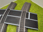 H0 Bahnübergang für Märklin C-Gleis-58x70 mit Straßenmarkierung - schwarz