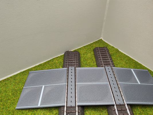 H0 Bahnübergang für Märklin C-Gleis-58x80mm mit Straßenmarkierung