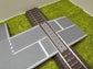 H0 Bahnübergang für Märklin C-Gleis-122x66mm Kreuzung mit Straßenmarkierung