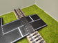 H0 Bahnübergang für Märklin M-Gleis-122x66mm Kreuzung mit Straßenmarkierung