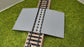 Bahnübergang H0 - Märklin M-Gleis Eingleisig -50x70mm - grau