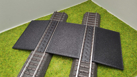 Bahnübergang H0 für Märklin C-Gleis - Zweigleisig - 58x80mm
