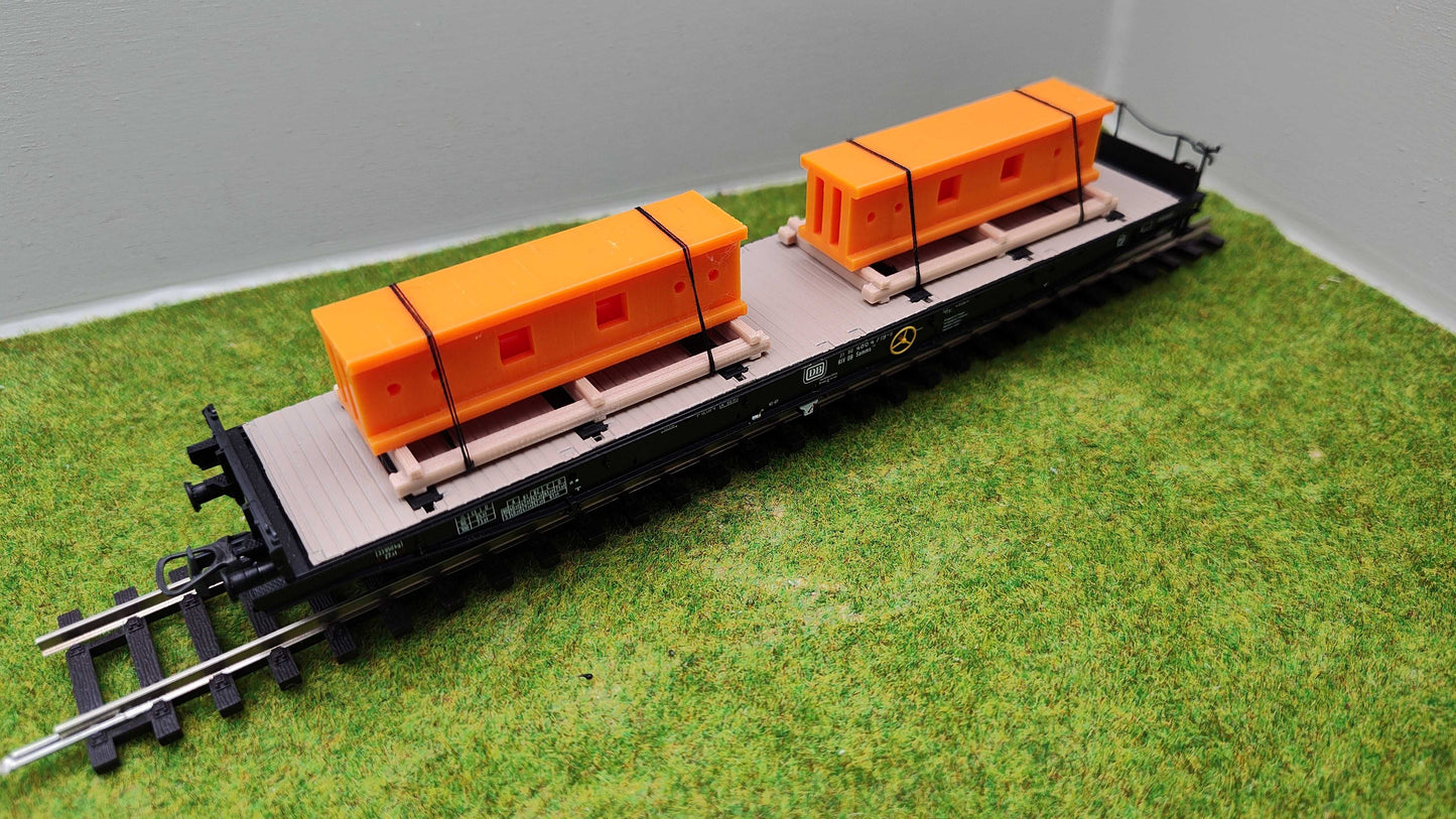 H0 Ladegut - Set -  Hallenträger auf Palette für Schwerlast- und Rungenwagons