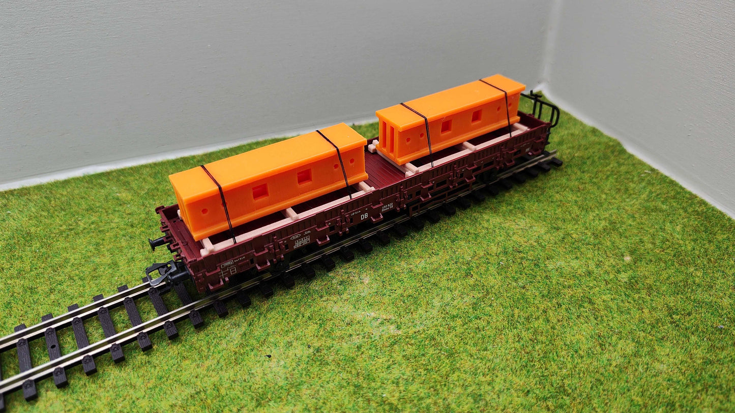 H0 Ladegut - Set -  Hallenträger auf Palette für Schwerlast- und Rungenwagons