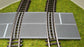 H0 Bahnübergang für das gebogene Märklin K-Gleis-58x70mm - mit Straßenmarkierung