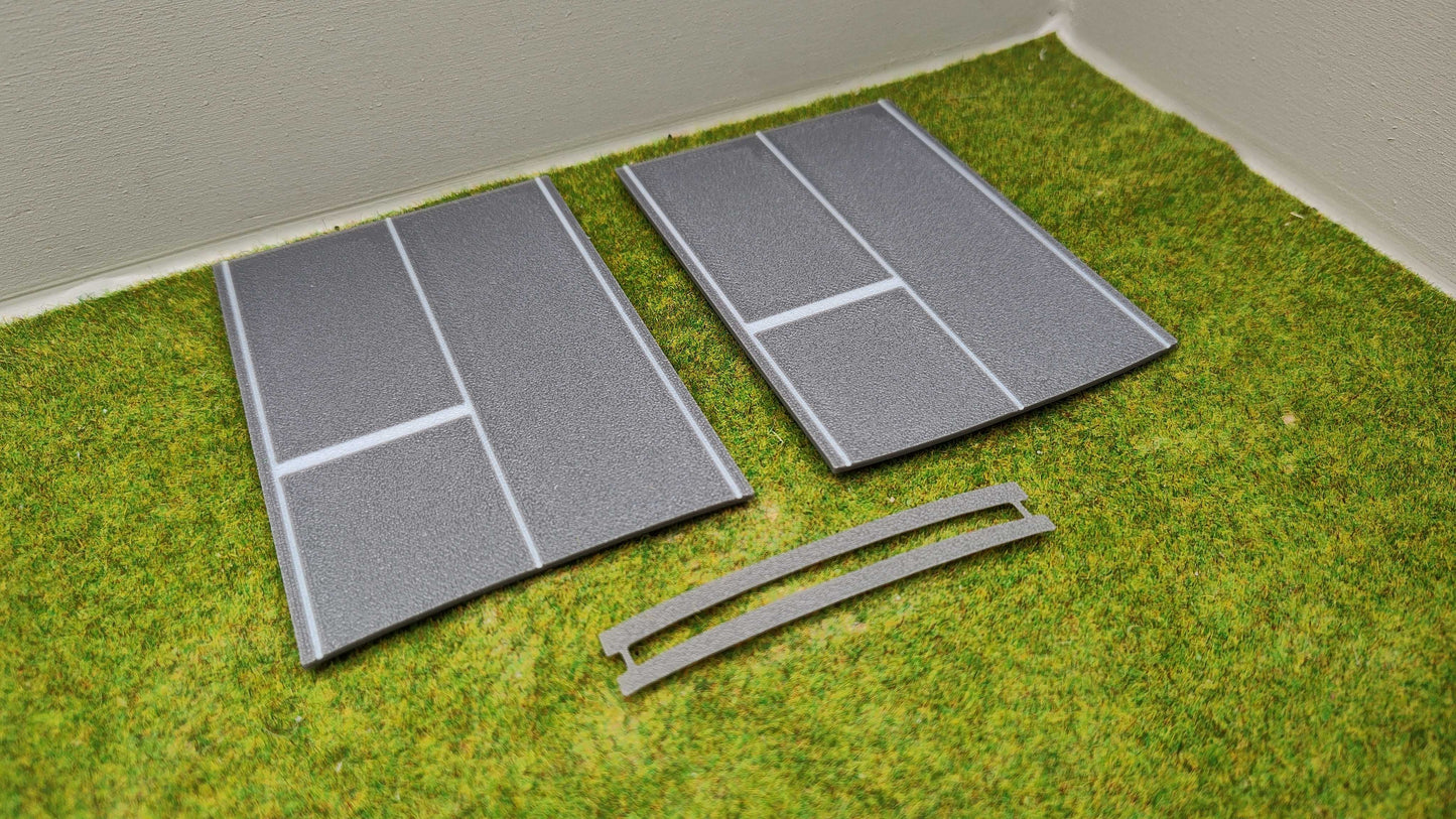 H0 Bahnübergang für das Märklin K-Gleis-P 100x70mm - mit Straßenmarkierung