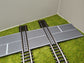 Bahnübergang H0 für Märklin K-Gleis- P 58x100x70 mit Straßenmarkierung