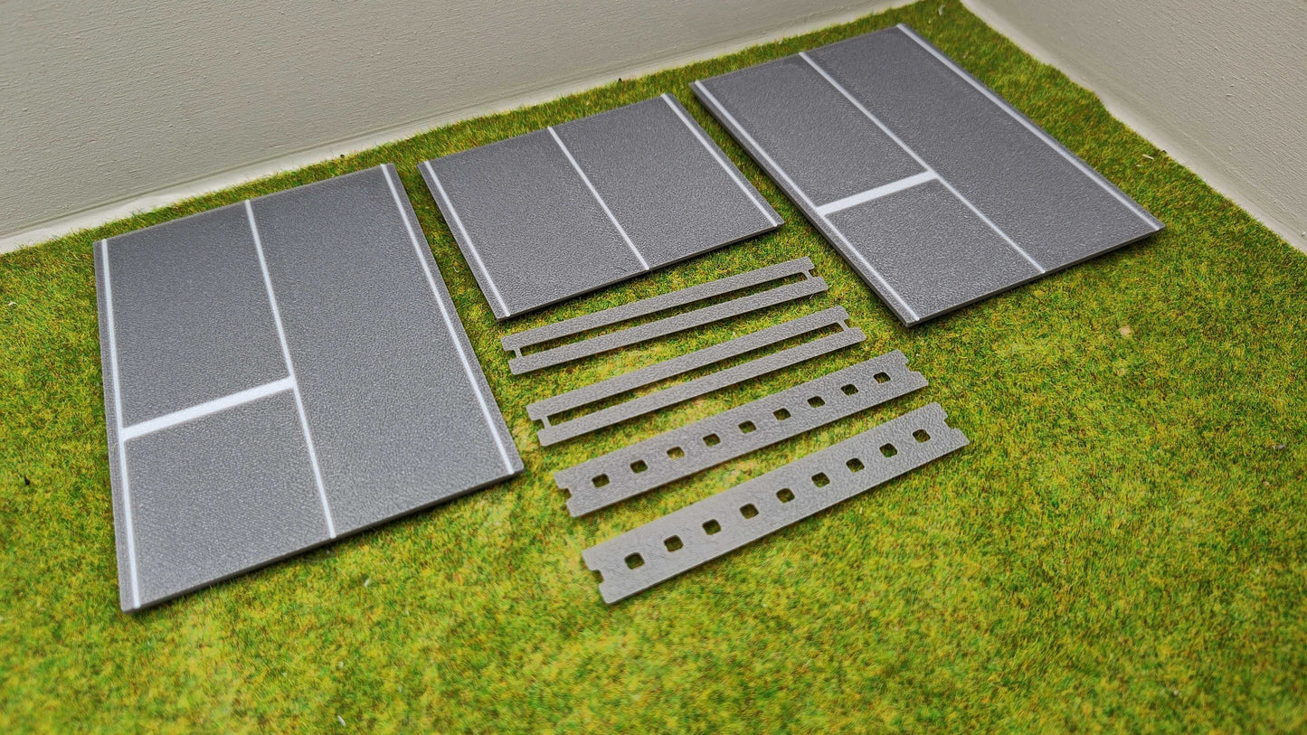 Bahnübergang H0 für Märklin K-Gleis- P 58x100x70 mit Straßenmarkierung