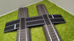 H0 Bahnübergang für Märklin C-Gleis-58x40mm mit Straßenmarkierung