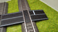H0 Bahnübergang für Märklin C-Gleis-58x40mm mit Straßenmarkierung