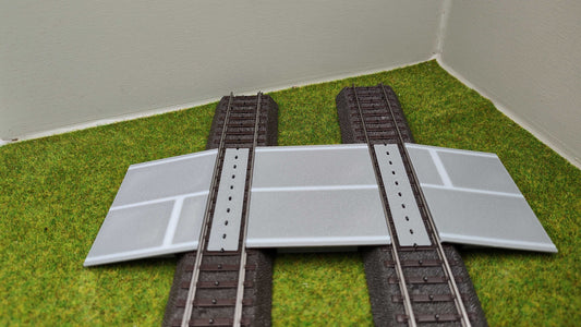 H0 Bahnübergang für Märklin C-Gleis-58x66mm mit Straßenmarkierung