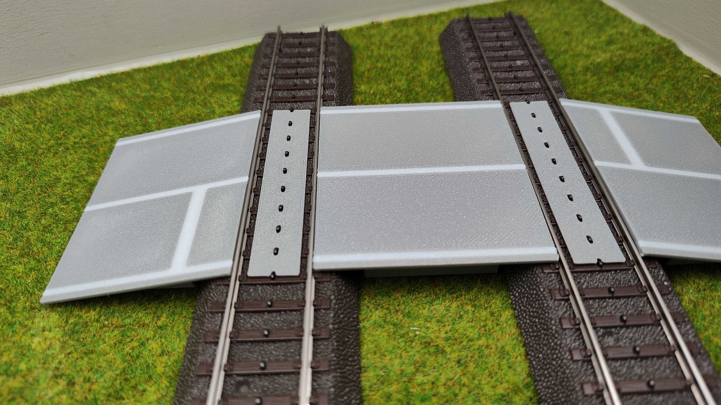H0 Bahnübergang für Märklin C-Gleis-58x66mm mit Straßenmarkierung