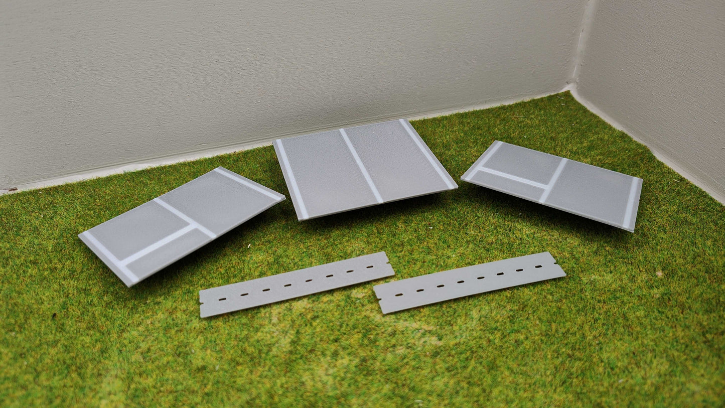 H0 Bahnübergang für Märklin C-Gleis-58x66mm mit Straßenmarkierung