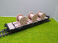 Ladegut H0, Kabelrollen auf Palette für Schwerlast- und Rungenwagons - beige