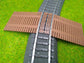 Bahnübergang H0 gebogen für Märklin C-Gleis-50x40mm - braun