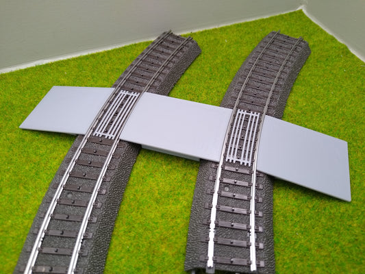Bahnübergang H0 für Märklin C-Gleis-58x40mm - grau