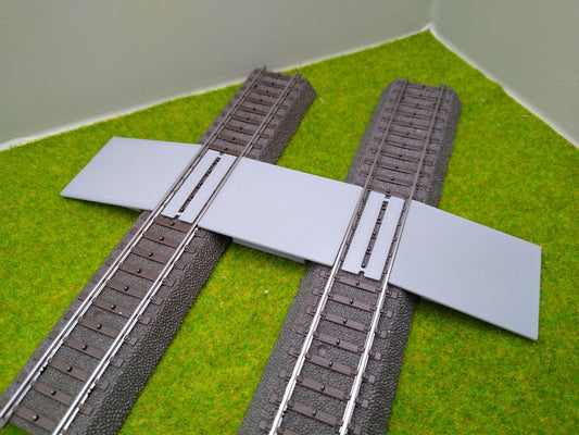 Bahnübergang H0 für Märklin C-Gleis-58x40mm - grau