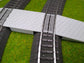 Bahnübergang gebogen für Märklin C-Gleis-58x40mm - grau
