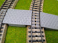 Bahnübergang gebogen für Märklin M-Gleis - 58x40 mm - grau