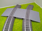 Bahnübergang H0  gebogen für Märklin C-Gleis - 58x70 mm - grau