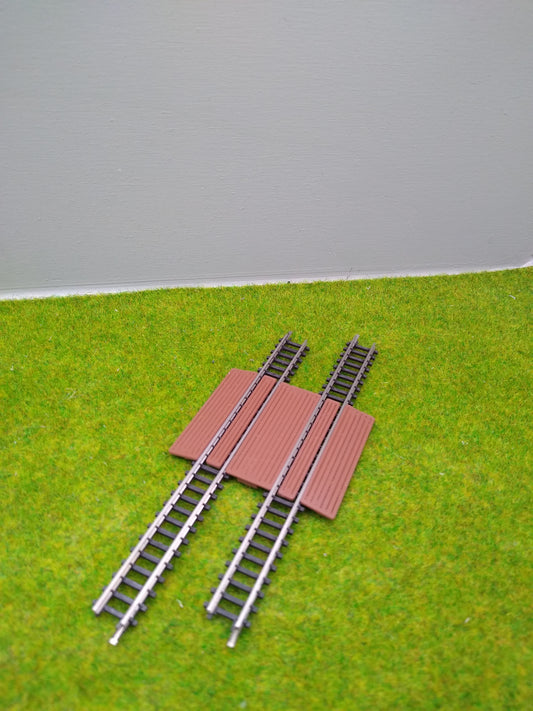 Bahnübergang für Spur Z - 14 x 40 mm - braun