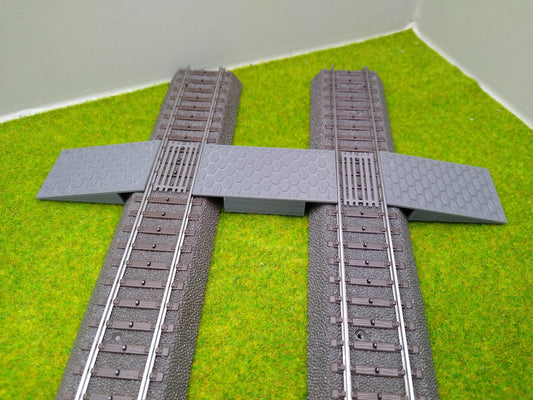 Bahnübergang H0 für Märklin C-Gleis-58x30mm - grau