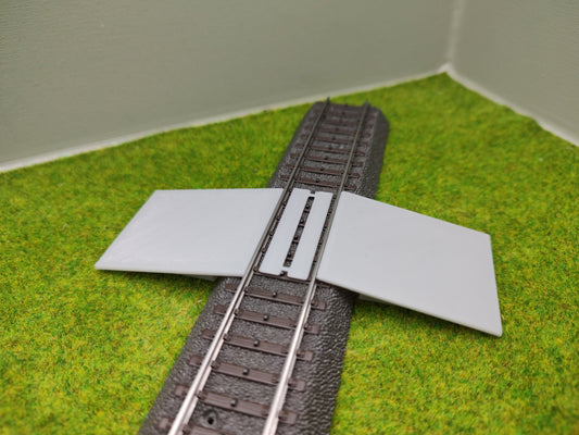Bahnübergang H0 für Märklin C-Gleis-50x40mm - grau