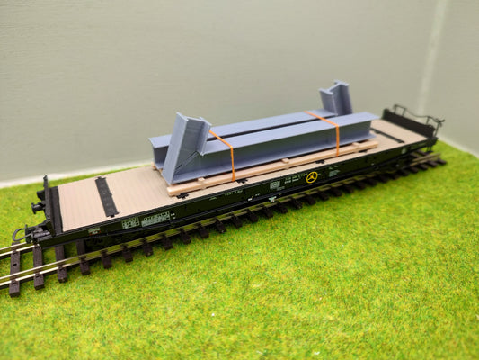 Ladegut H0 - Stahlträger auf Palette für Schwerlast- / Rungenwagons