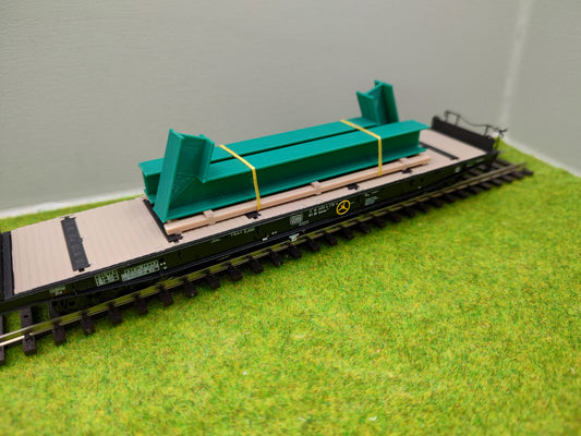 Ladegut H0 - Stahlträger auf Palette für Schwerlast- / Rungenwagons