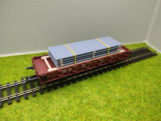 Ladegut H0 - Betonplatten auf Palette für Schwerlast- / Rungenwagons