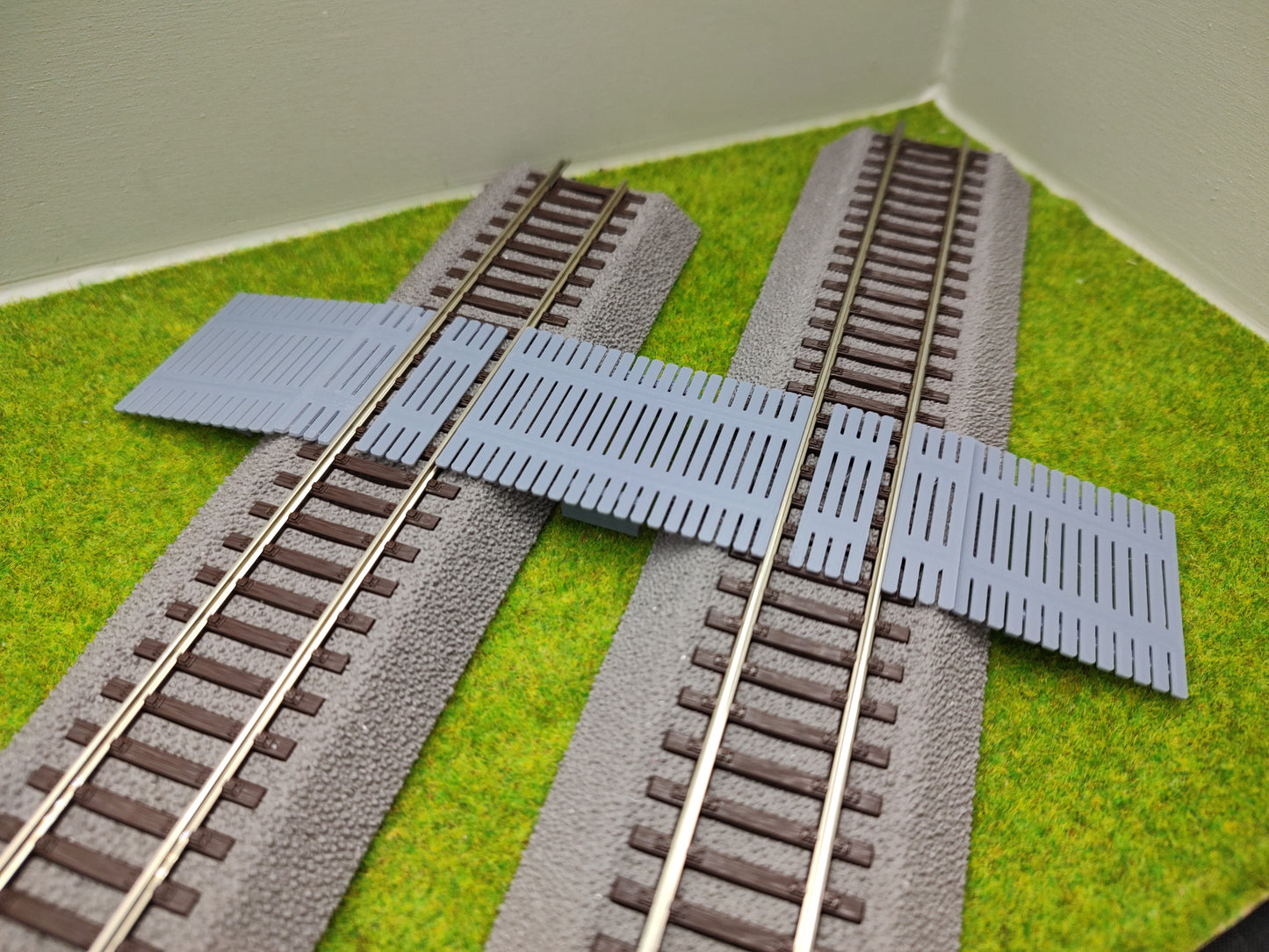 Bahnübergang H0 für Roco Line Gleis -58x40mm - grau
