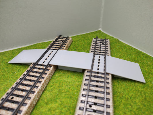 Bahnübergang H0 für Märklin M-Gleis-58x40mm - grau