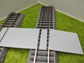 Bahnübergang H0 für Piko A Gleis mit Gleisbett -58x40mm - grau