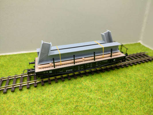 Ladegut H0 - Stahlträger auf Palette für Schwerlast- / Rungenwagons