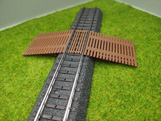 Bahnübergang H0 für Märklin C-Gleis-50x40mm - braun
