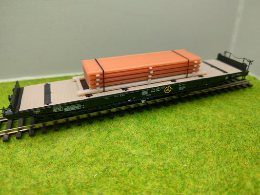 Ladegut H0 - Stahlplatten auf Palette für Schwerlast- oder Rungenwagons