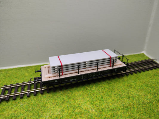 Ladegut H0 - Betonplatten auf Palette für Schwerlast- / Rungenwagons