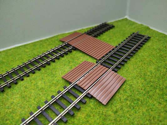 Bahnübergang H0 für Piko A Gleis -130,80 x 40mm - braun