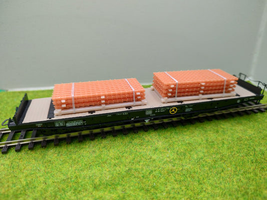 Ladegut H0 - Baustahlmatten auf Palette für Schwerlast- / Rungenwagons