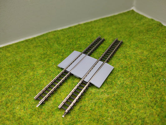 Bahnübergang für Spur Z - 14 x 30 mm - grau