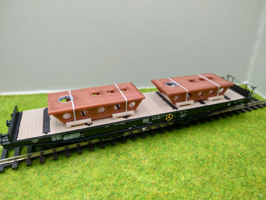 Ladegut H0, Maschinenträger für Schwerlast- / und Rungenwagons