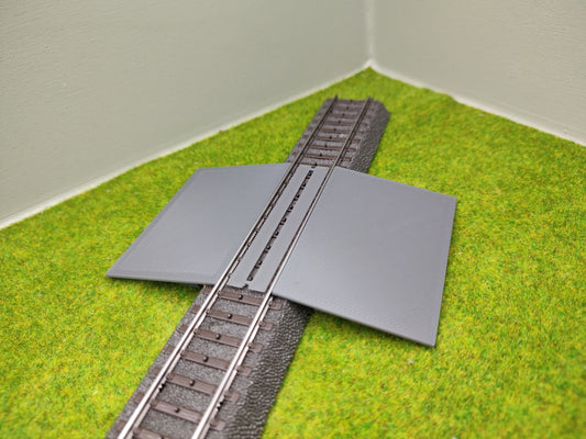 Bahnübergang für Märklin C-Gleis-50x70mm - dunkel grau